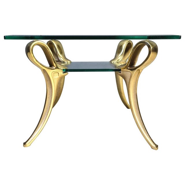 Brass and Glass Coffee Table, 1970s For Sale - Image 13 of 13