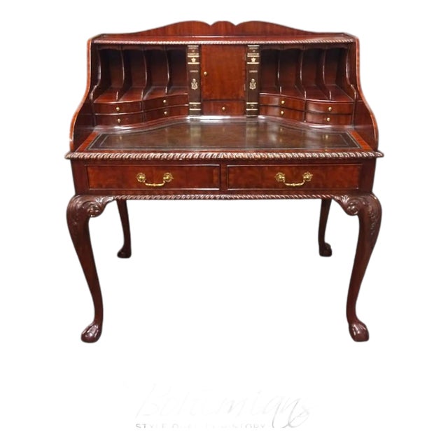 Vintage Mahogany Secretary Desk, Open Secretary Desk For Sale