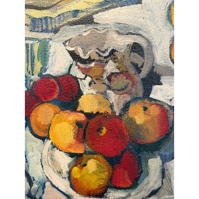 De Michelis, Still Life with Apples, 20th Century, Oil on Canvas, Framed, in Flawless conditions. Designed 1950 to 1959