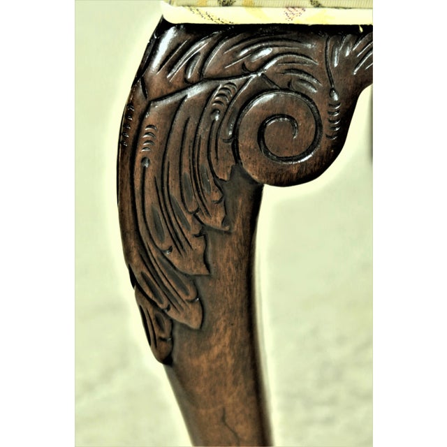 1980s Set of 8 Kindel Chippendale Mahogany Dining Room Chairs For Sale - Image 5 of 13