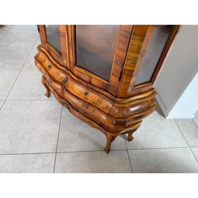 Baroque Display Cabinet in Walnut, 1980s For Sale - Image 10 of 12