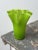 Glass Vintage Lime Green Handblown Glass Undulating Vessel, Circa 1960s For Sale - Image 7 of 17