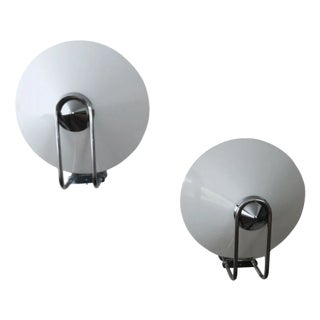 Swedish Acrylic and Chrome Wall Sconces by Nafa, 1970s, Set of 2 For Sale