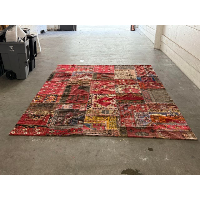 Design Plus Gallery presents a 9ft 8in x 12ft Area Rugs Stitched Together to Create a Magnificent Floor Cover. The...