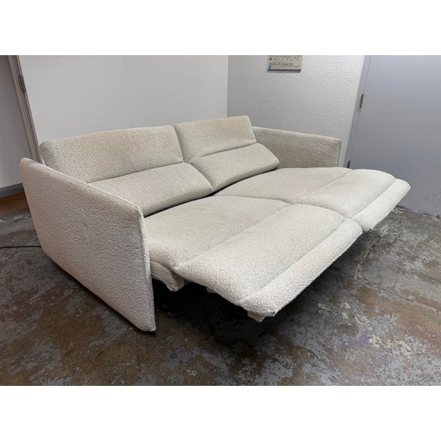 Contemporary Crate & Barrel Leisure Power Reclining Sofa For Sale - Image 3 of 12