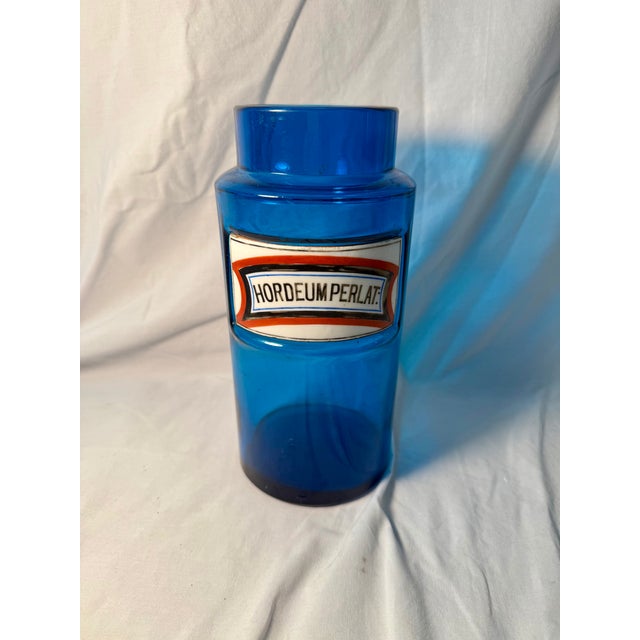 Antique, French Apothecary/Chemist Jar, Blue. Late 1800s For Sale In Salt Lake City - Image 6 of 8