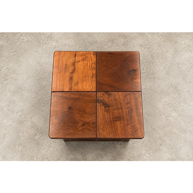 Pair of Brazilian Modern Imbuia Side Tables with Open Lower Storage and Display Shelves, Casa Finland, Brazil, 1960s — Lot 1130 For Sale - Image 15 of 18