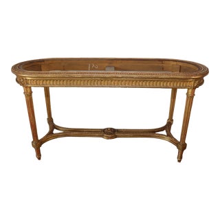 Louis XVI Giltwood Bench Base For Sale