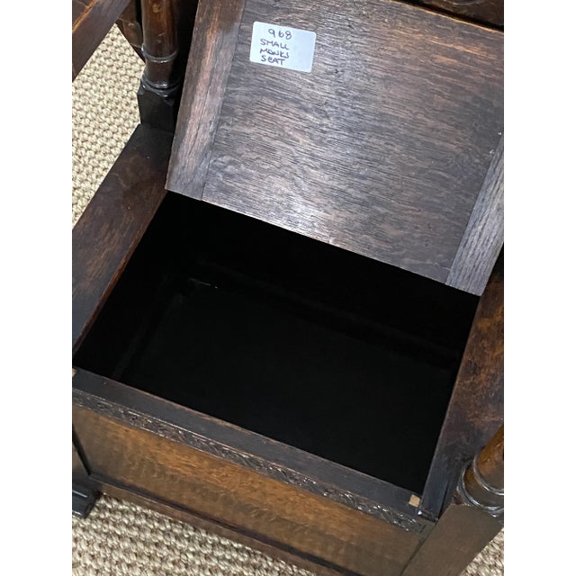 Late 19th Century Antique Monks Chair with Storage For Sale - Image 5 of 13