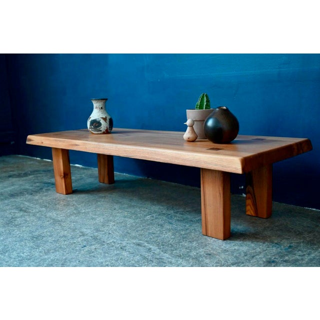 Vintage Brutalist T08 Elm Coffee Table by Pierre Chapo, 1960s For Sale - Image 15 of 17
