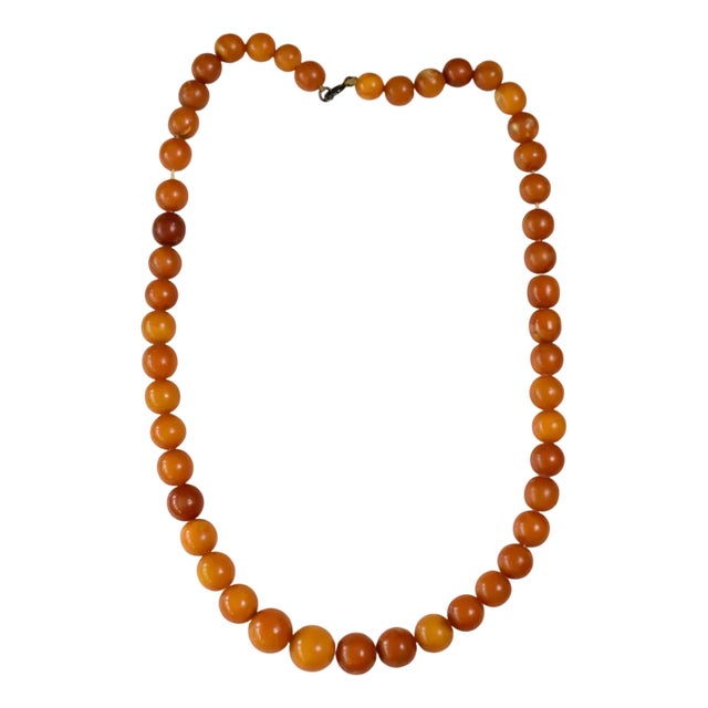 Antique Baltic Amber Choker Necklace, 1940s For Sale