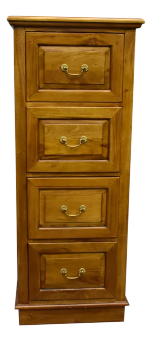 Legacy 4 Drawer File Cabinet - Light Brown Walnut