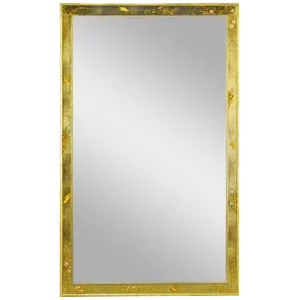 50" LaBarge Hand Painted & Gilt Beveled Wall Mirror