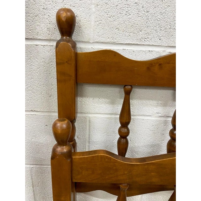 Traditional Vintage Twin Size Low Poster Bed With Acorn Finials For Sale - Image 3 of 6