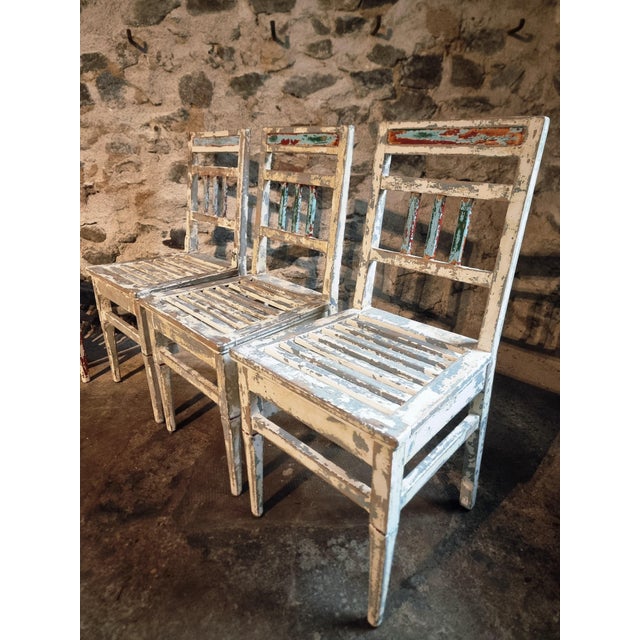 Vintage French Beechwood Chairs, 1950s, Set of 6 For Sale - Image 14 of 17