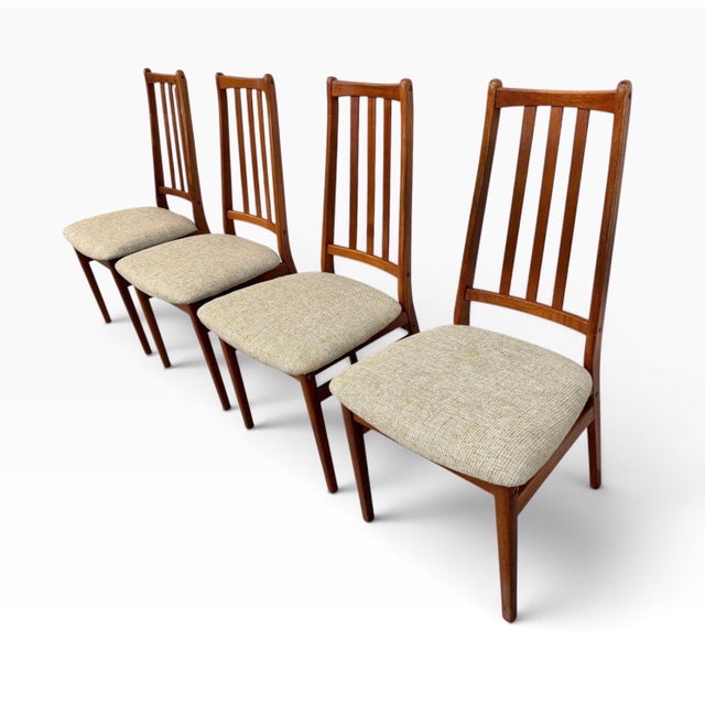 Mid-Century Modern Vintage Danish Modern Teak Dining Chairs - Set of 4 For Sale - Image 3 of 6