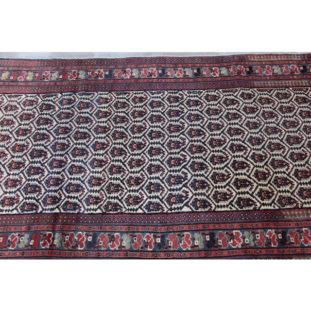 White 1920s Collector Sahsavan Runner For Sale - Image 8 of 13