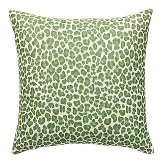 The House of Scalamandré Backyard Bengal Outdoor Pillow, Ivy For Sale