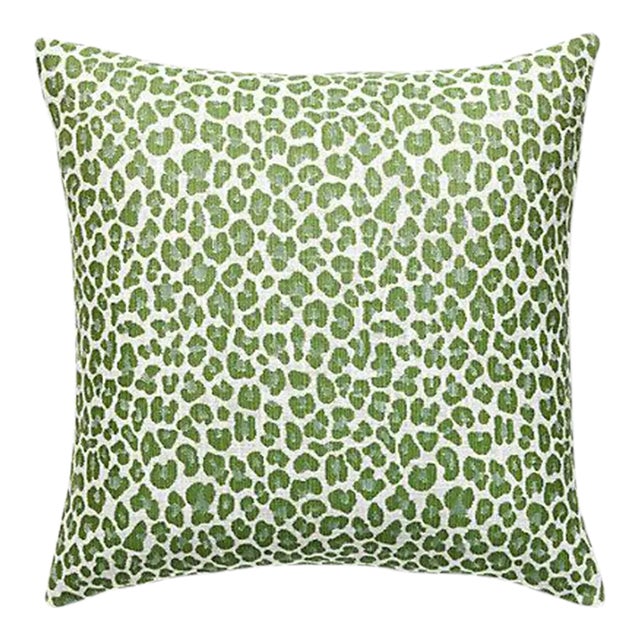 The House of Scalamandré Backyard Bengal Outdoor Pillow, Ivy For Sale