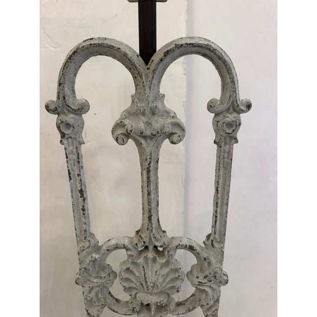 Rustic Architectural Iron Fragment Table Lamps -a Pair For Sale - Image 3 of 10