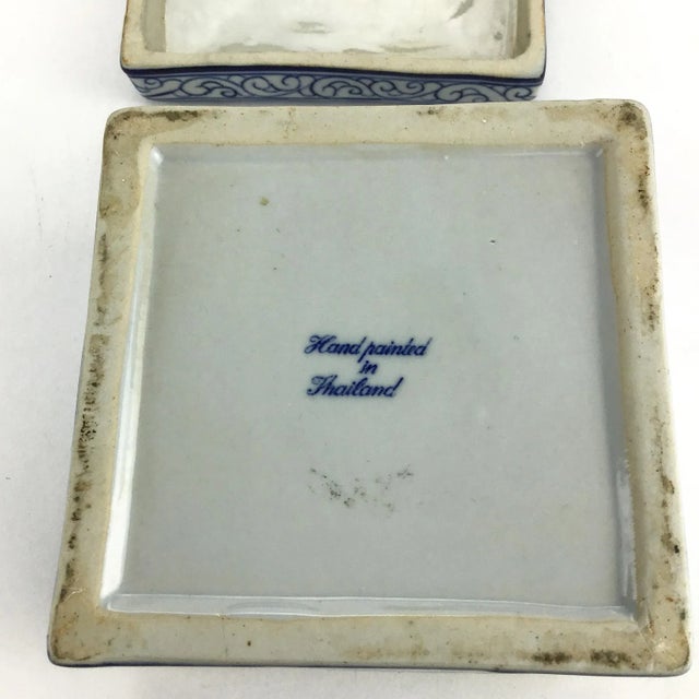 Vintage Thailand Artisan Porcelain Treasure Box Chairish