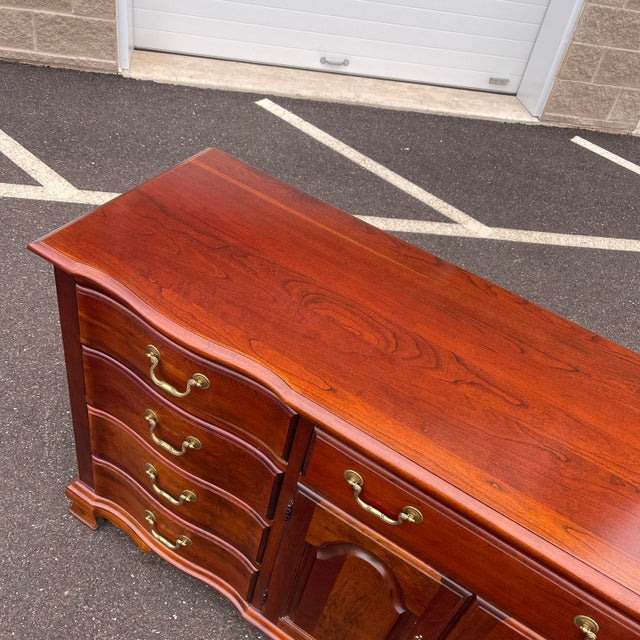 1990s Pennsylvania House Chippendale Cherry Lowboy Door Dresser Chairish