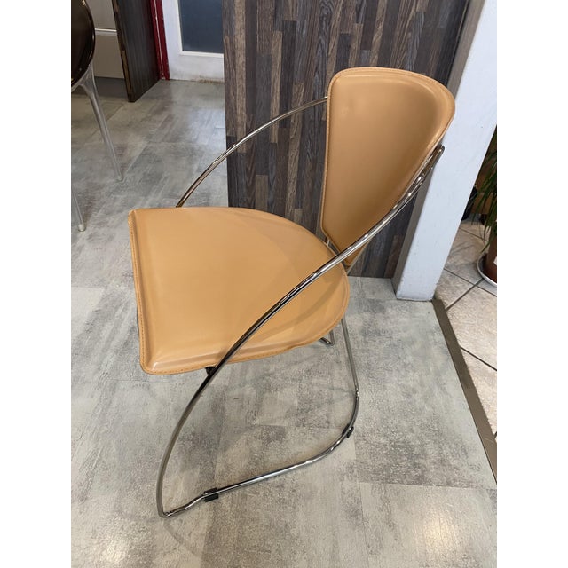 Vintage Linda Armchair in Camel-Colored Leather by Arrben, 1980 For Sale - Image 11 of 18