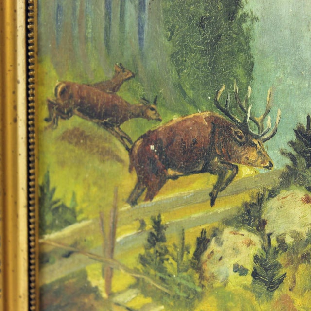 Forest Green M. Hrušovská, Forest, 1950s, Paintings on Paper, Set of 2 For Sale - Image 8 of 15