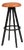 Bar Chair in Black Wood and Leather by Hans Olsen for Frem Røjle, 1960s For Sale