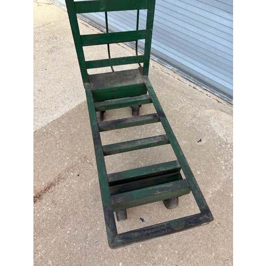 Vintage Industrial Iron Rolling Cart, Unattributed Design, USA, 1960 For Sale - Image 4 of 10