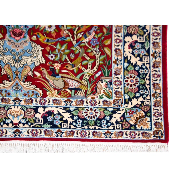 Persian Vintage Isfahan Rug For Sale - Image 3 of 15