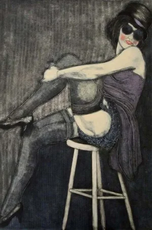 Clay Walker "Lola as Lola" Etching/Colograph