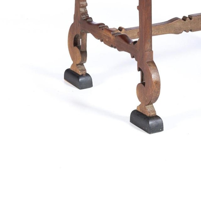 Indo-Portuguese Camp Table in Teak and Ebony, 17th Century For Sale - Image 3 of 6