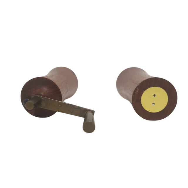 Wood Teak Salt Shaker and Pepper Mill from Laurids Lonborg, Denmark, 1960s, Set of 2 For Sale - Image 7 of 8