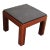 Mid-Century Modern Henredon Walnut and Slate Side Table For Sale