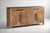 70'' Solid Wood Sideboard Cabinet — Fully Assembled 4-Door Sideboard in Light Walnut For Sale - Image 4 of 15