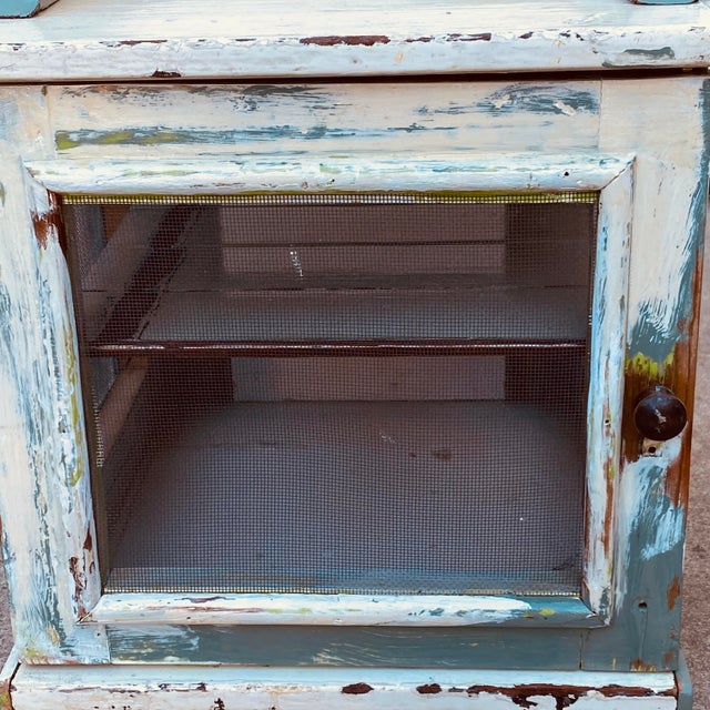 Countertop Pie Cupboard Made From Repurposed Wood by Northern California Folk Artist For Sale - Image 12 of 12