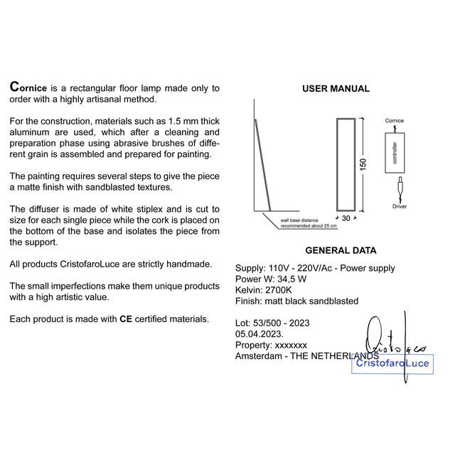 Floor Lamp by Tommaso Cristofaro For Sale - Image 14 of 16