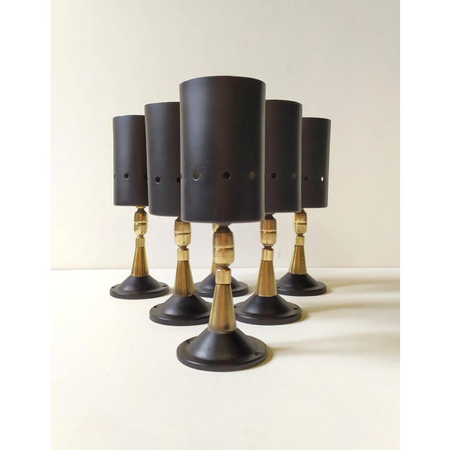 Small Spotlight Lamps in the style of Stilnovo, 1950s, Set of 6 For Sale - Image 3 of 9