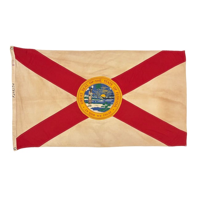 Vintage Cotton State Flag of Florida For Sale