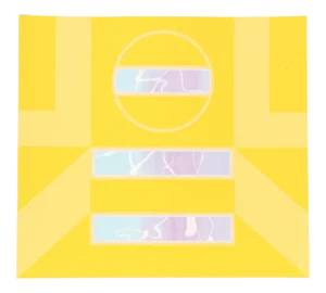 1970s Yellow Silk Screen by Carmen Cicero