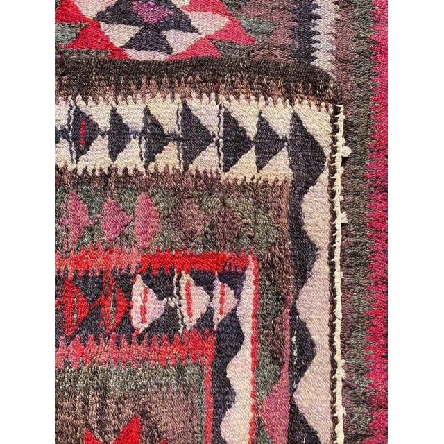 Vintage Turkish Kilim Flat Runner For Sale - Image 16 of 17