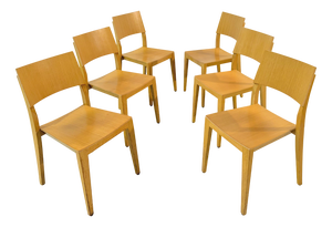 Danish Beech Dining Chairs, 1980s, Set of 6