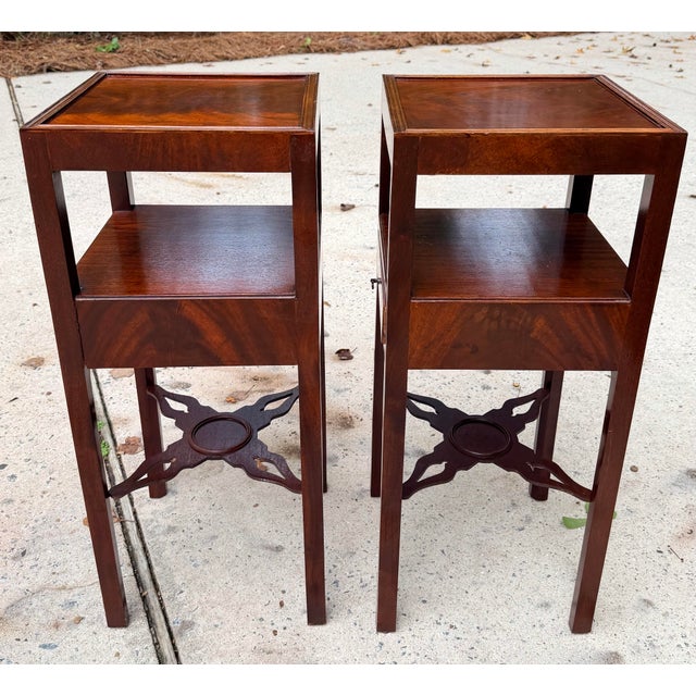 Pair George III Flame Mahogany Side Tables For Sale - Image 9 of 11