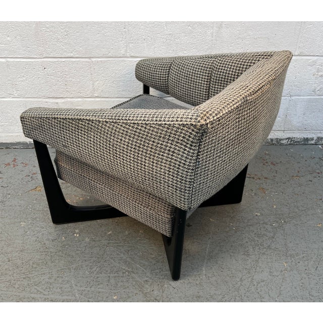 Black Mid 20th Century Adrian Pearsall for Craft Associates X-Base Lounge Chair, Attributed For Sale - Image 8 of 16