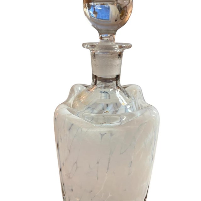 Contemporary Scandinavian Irregular Form Glass Carafe from Fj Design, Denmark, 1980s For Sale - Image 3 of 5