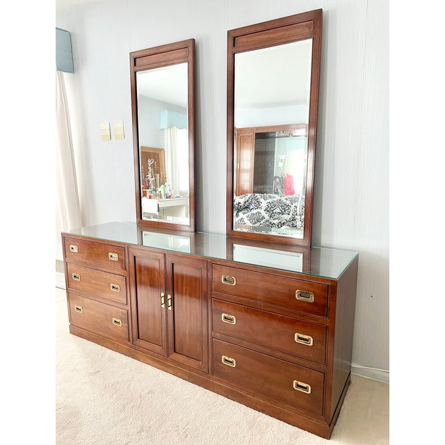 Ethan Allen Canova Collection Campaign Style Cherry Dresser With