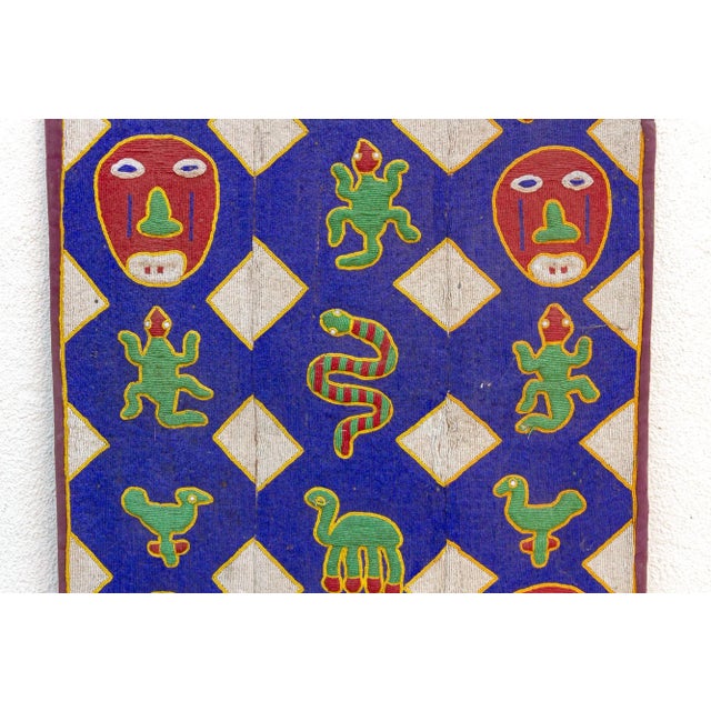 Wood Vintage Yoruba Spirit Beaded Wall Panel For Sale - Image 7 of 11