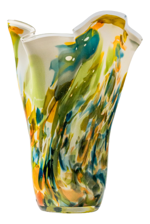 Wavy Murano Glass Vase