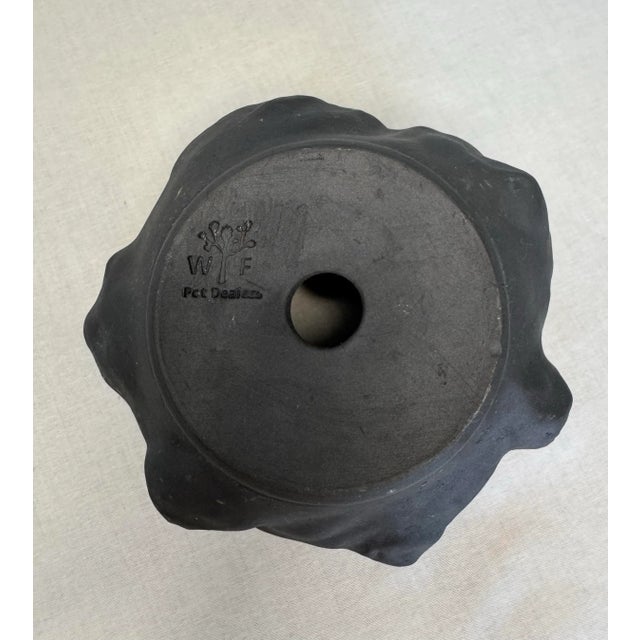 Abstract Modern Studio Art Black Pottery Planter For Sale In Houston - Image 6 of 9
